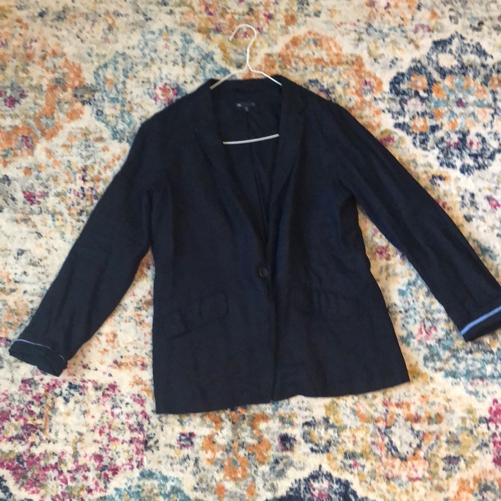 Gap Navy Blue Linen Blazer